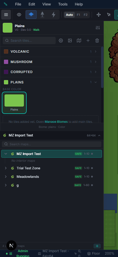 Zone Editor on mobile